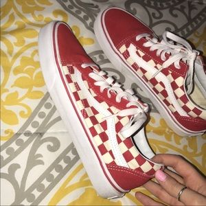Red checkered vans